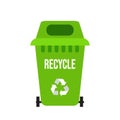 Green recycle garbage bin Royalty Free Stock Photo