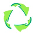 Green Recycle Icon Royalty Free Stock Photo