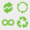 Green recycle icon Royalty Free Stock Photo