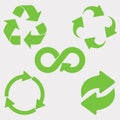 Green recycle icon Royalty Free Stock Photo