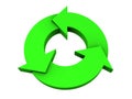 Green recycle logo