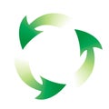 Green recycle symbol