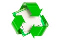 Green recycle symbol with CPU computer processor unit, 3D render Royalty Free Stock Photo