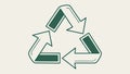 Green recycle symbol, environmental icon, vector design Generative AI Royalty Free Stock Photo