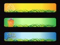 Green recycling banner
