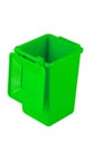 Green recycling bin isolated on white background. Trash bin. File contains clipping path Royalty Free Stock Photo