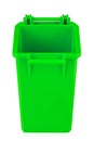 Green recycling bin isolated on white background. Trash bin. File contains clipping path Royalty Free Stock Photo