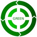 Green Recycling Button Icon Royalty Free Stock Photo