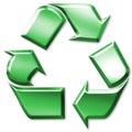 Green recycling symbol