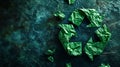 Green Recycling Symbol Surrounded by Rocks, Eco-Friendly Waste Management Concept Royalty Free Stock Photo