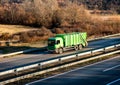 Green Recycling truck or Garbage truck