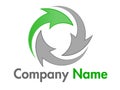 Green Recycling Vector Company Logo Royalty Free Stock Photo