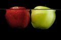 Green red apple like moon Royalty Free Stock Photo