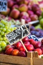 Green and red apples in local market in Copenhagen,Denmark. Royalty Free Stock Photo