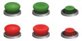 Green and red buttons