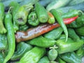 Green and red cayenne pepper Royalty Free Stock Photo