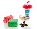 Green and red christmas gifts Royalty Free Stock Photo