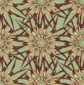 Green and red dark flower shaped seamless pattern Royalty Free Stock Photo