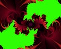 Green red fractal, flowery elegant sparkling contrasts lights, texture, abstract background Royalty Free Stock Photo