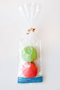 Green and Red Macaron in beautiful packaging