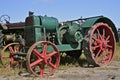 Green and red old Hart Parr tractor