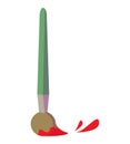 Green and Red Paint Brush