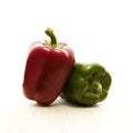 Green and red pepper