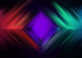 Green Red and Purple Concentric Rhombus Geometric Background