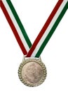 Green & Red Ribbon Medallion Royalty Free Stock Photo