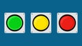 Green red and yellow buttons. isolated button on the background. vector Royalty Free Stock Photo