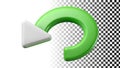 Green refresh arrow, reload symbol and update icon vector design Generative AI
