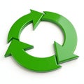 Green Refresh Icon in Circular Arrow Design on White Background
