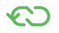 Green refresh reload arrows icon data update symbol , vector design Generative AI Royalty Free Stock Photo