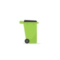 Green refuse bin Royalty Free Stock Photo