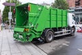 Green refuse truck Tbilisi Georgia