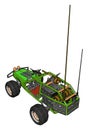 Green remote control car, illustration, vector Royalty Free Stock Photo