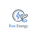 Green and renewable energy, Eco electricity concept, alternative power