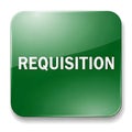 Green requisition button icon for business and workflow management Royalty Free Stock Photo