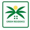 green residential vector logo suitable for housing or apartment business