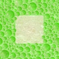 Green Retro Card with Foam Bubble Frame Royalty Free Stock Photo