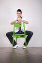 Green retro chair Royalty Free Stock Photo