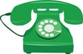 Green retro phone Royalty Free Stock Photo