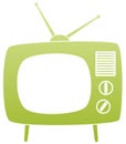 Green retro tv set