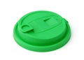 Green reusable plastic takeaway coffee cap Royalty Free Stock Photo