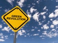 Green revolution traffic sign