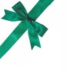 Green ribbon bow Royalty Free Stock Photo