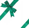 Green ribbon bow Royalty Free Stock Photo