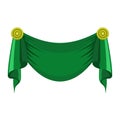green ribbon and curtain inaguration Royalty Free Stock Photo