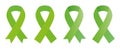 Green ribbon Scoliosis, traumatic brain injury Royalty Free Stock Photo