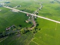 Green rice fields in asia, Aerial photographs of drones